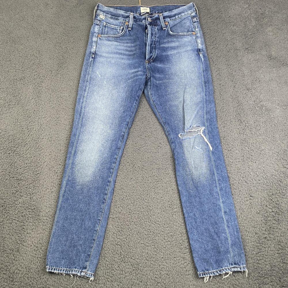 Citizens of Humanity Jeans Womens 24 Corey Slouchy Slim Raw Hem Made in USA